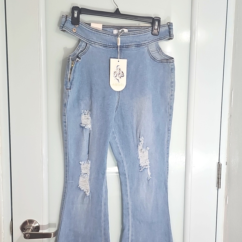 Angel Flare Jeans, Light Wash. Size 15 Junior. New With Tag - Picture 13 of 15